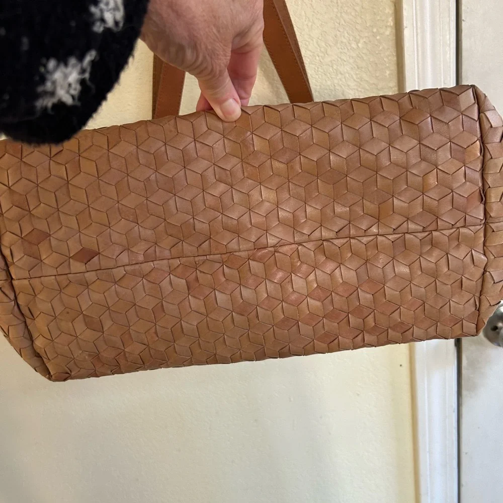 Madewell Woven Leather Tote Bag - Picture 4 of 7